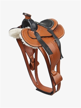 LeMieux Mini Toy Pony Western sadle i Tan - Stald-direkte.dk